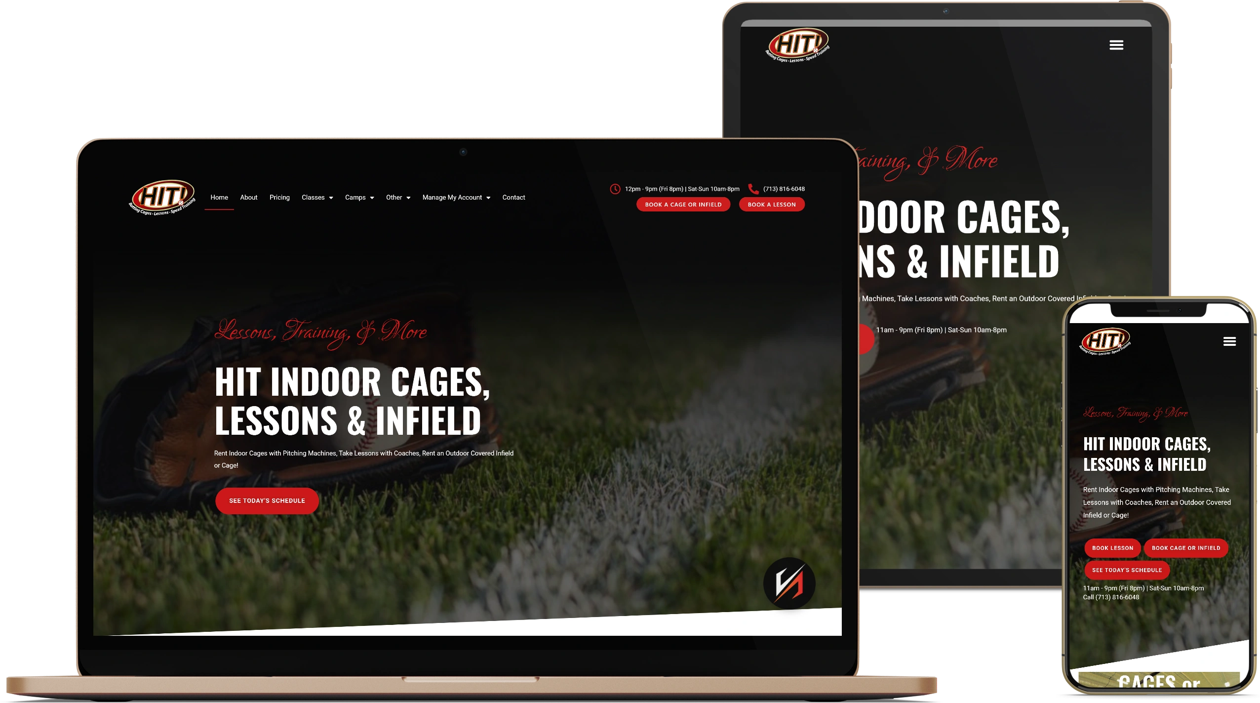 HIT Indoor website design mockup