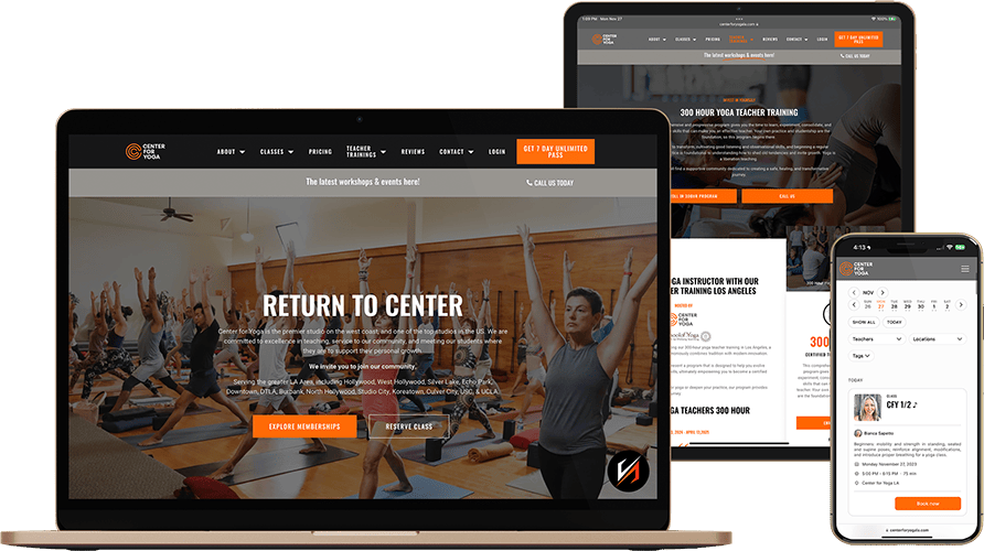 center for yoga la website design by zatrox studio 2023
