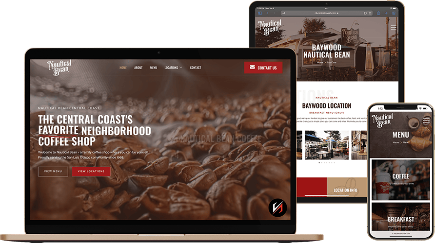 nautical bean website design by zatrox studio